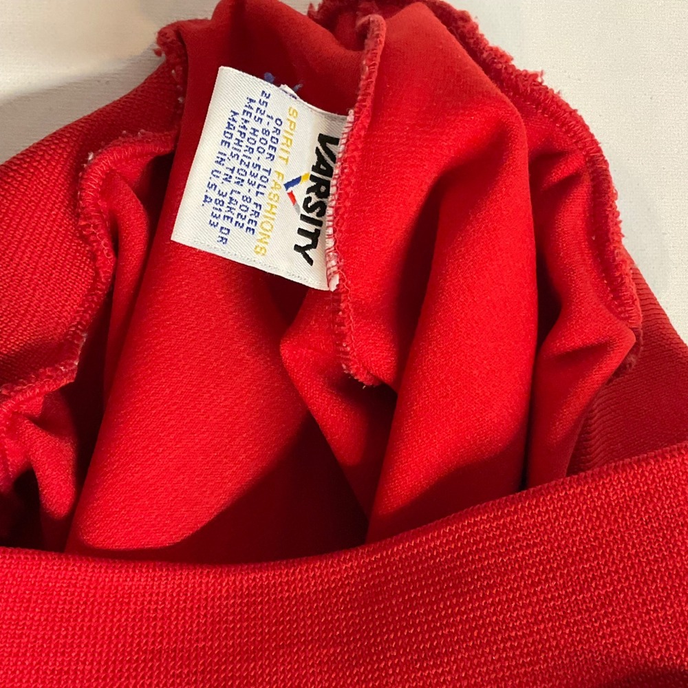 Vintage Varsity Spirit Cheerleader Uniform Set Red Black White 36 Small Medium - Picture 11 of 12